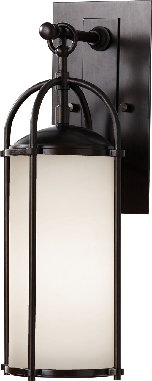 Generation Lighting OL7604ES Dakota outdoor wall light in espresso with opal etched glass