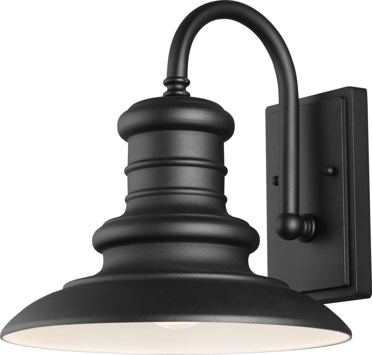 Generation Lighting Redding Station 1 Light Textured Black Wall Lantern