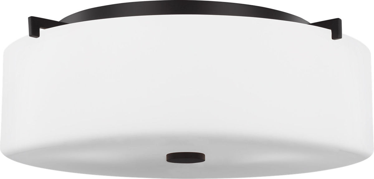 Generation Lighting FM312ORB Sunset Drive 3 Light Oil Rubbed Bronze Flush Mount Ceiling Light