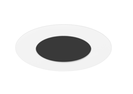 Visual Comfort Architectural EN3RLF-OW Entra 3" Round Trim – No lens – Flat Style – Flangeless - White Finish