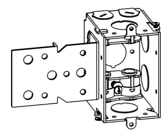 Orbit GB-1-MC-B 2-1/2” Deep, Gangable 1-Gang Switch Box With MC Clamps & B Bracket