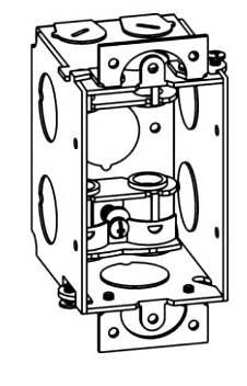 Orbit GB-1-MC 2-1/2” Deep, Gangable 1-Gang Switch Box With MC Clamps