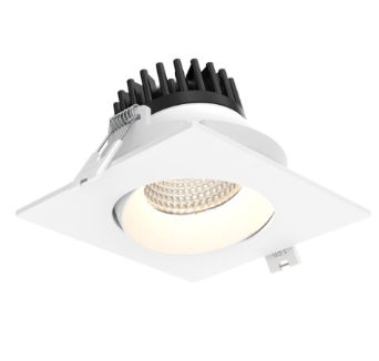 DALS Lighting GBR35SQ-CC-WH 3.5″ Square Regressed Gimbal Downlight White Finish