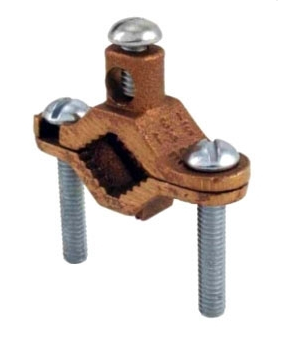 Orbit GCB-250/400 2-1/2" - 4" Bronze Bare Ground Clamps - Steel Screw