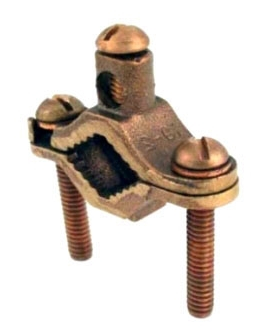 Orbit GCBB-50/100 1/2" - 1" Bronze Direct Burial Bare Ground Clamps - Bronze Screw