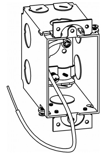 Orbit GDB-1-NM 3-1/2” Deep, Gangable 1-Gang Switch Box With NM Cable Clamps