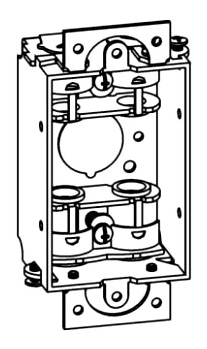 Orbit GESB-1-MC 1-1/2” Deep, Gangable 1-Gang Extra Shallow Switch Box With MC Clamps