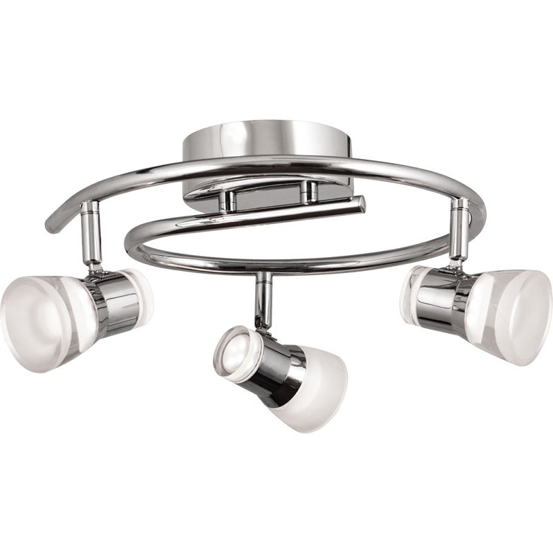 AFX Lighting GGEF1313L30D1PC Gage 16 Inch LED Fixed Rail Light In Polished Chrome With Frosted Acrylic Diffuser