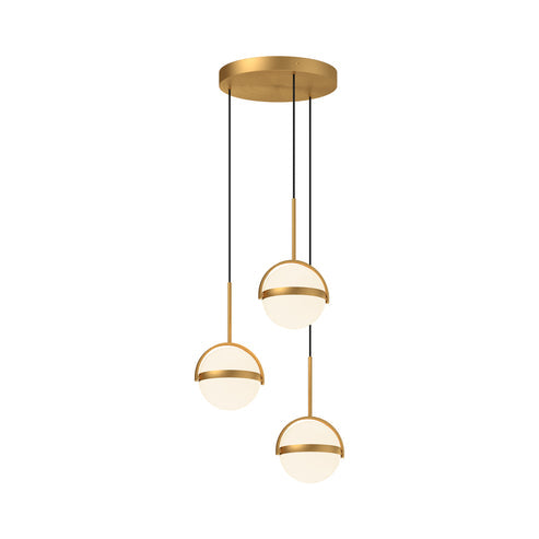 Alora Lighting MP301003BG-UNV Globo 3 Head Multi Ceiling light - CCT 3000K - Finish: Brush Gold