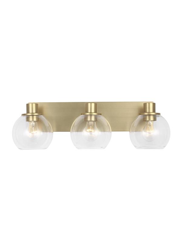 Generation Lighting GLV1123SBE Rito 3 light satin brass bath vanity wall light