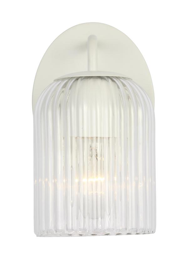 Generation Lighting GLV1131MWTE Eisele 1 Light 5 inch Matte White Bath Vanity Wall Light