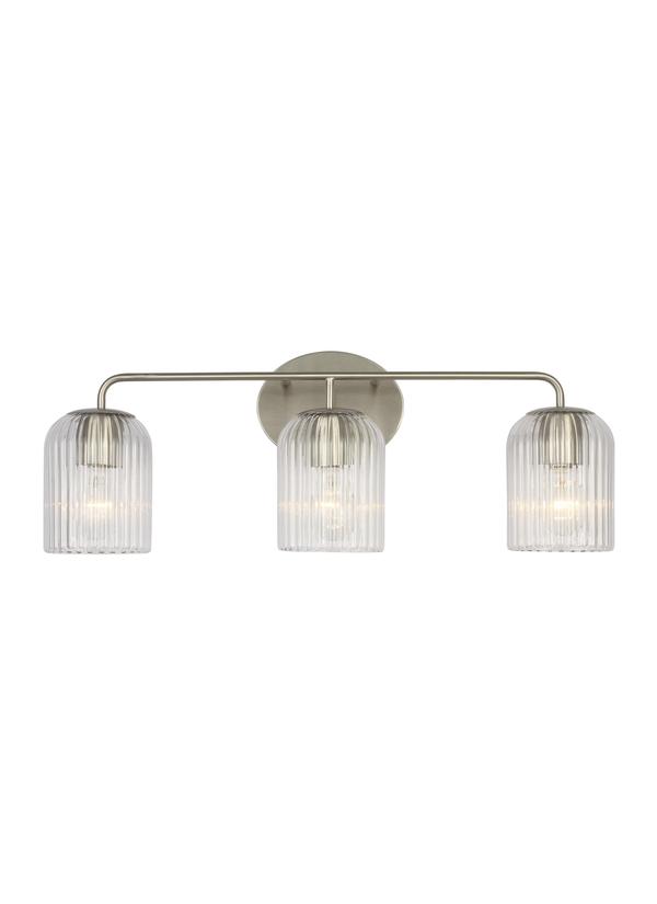 Generation Lighting GLV1133BSE Eisele 3 Light 24 inch Brushed Steel Bath Vanity Wall Light
