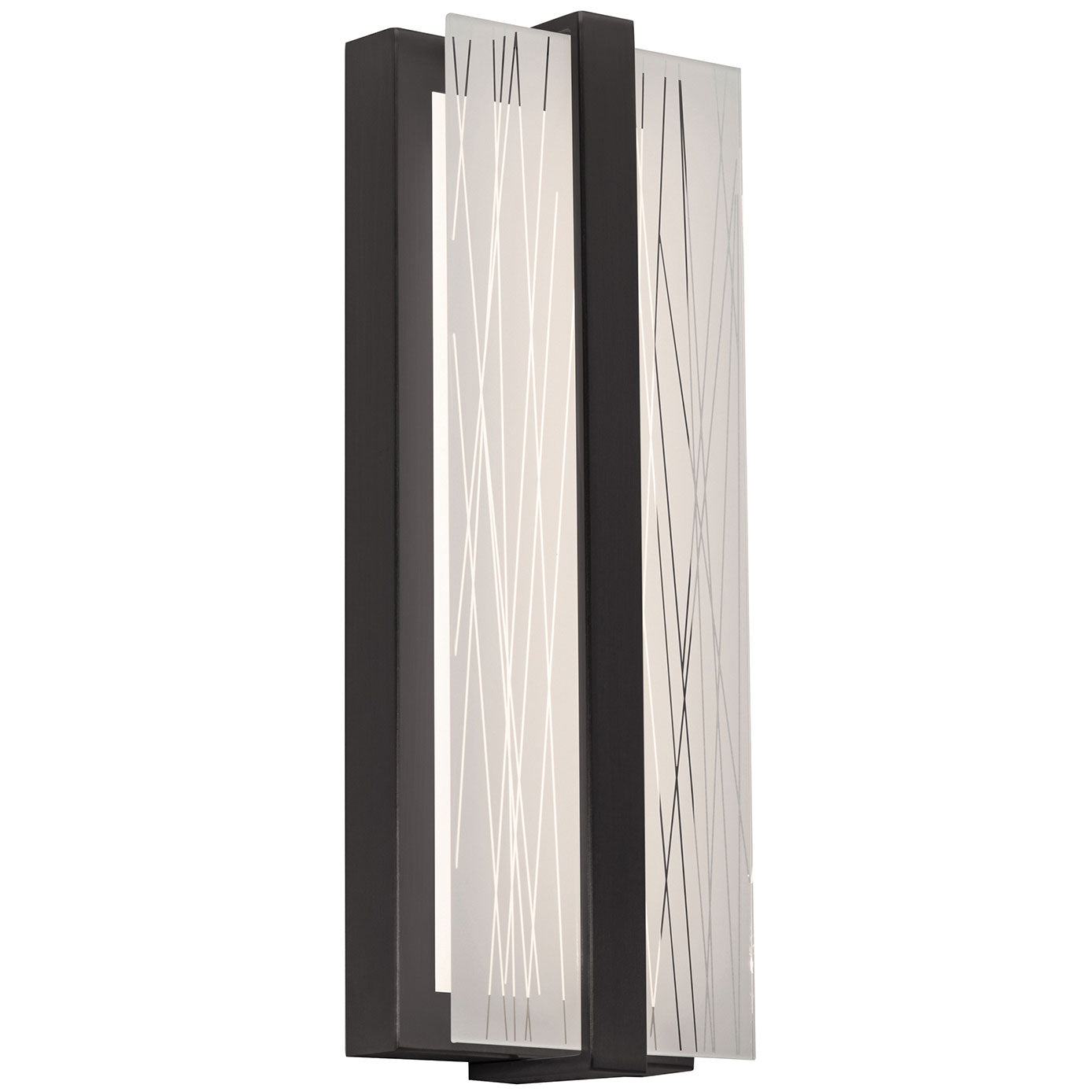 AFX Lighting GLYS0514LAJUDBK Gallery 14 Inch LED Outdoor Wall Sconce, 120-277V, Watt 14W, Selectable 5CCT, Black Finish