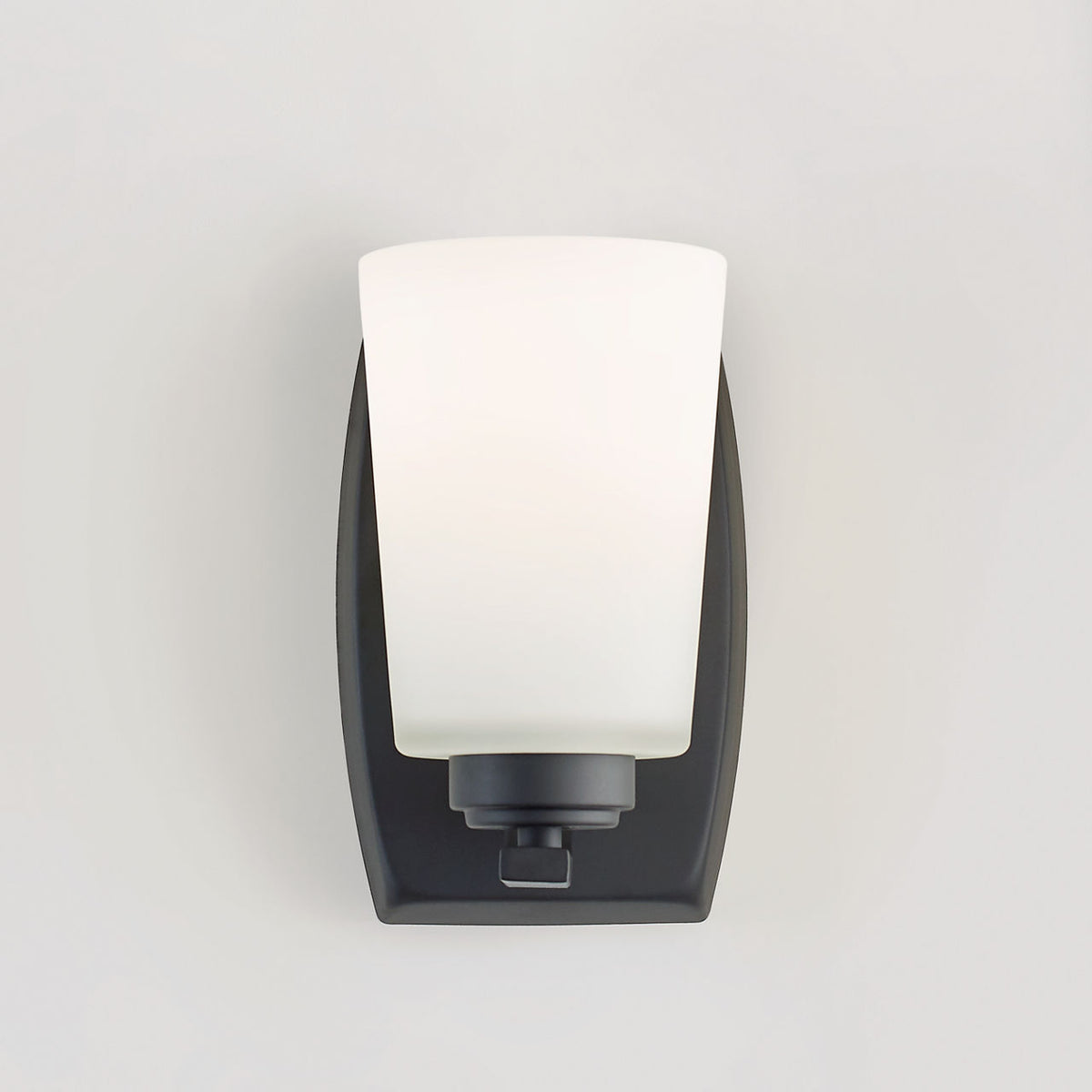 Generation Lighting Franport 1 light bath vanity wall light in Midnight Black