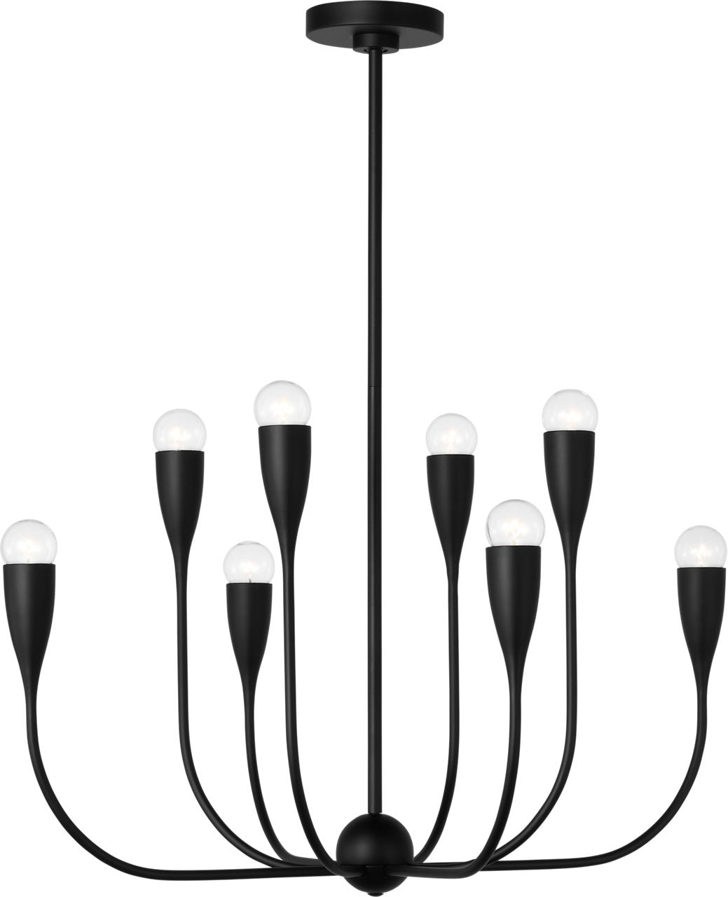 Generation Lighting Maya 8 light midnight black chandelier
