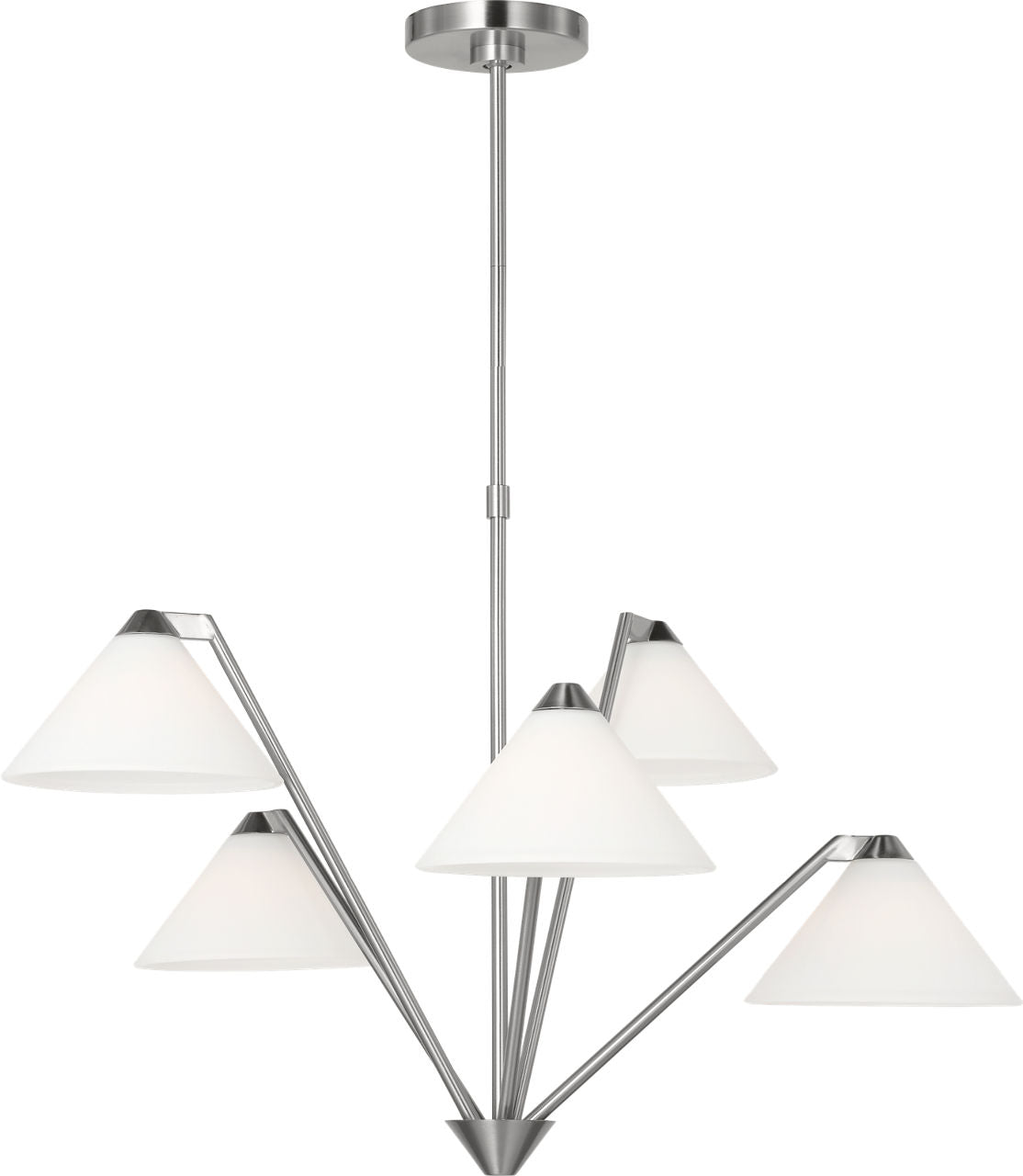 Generation Lighting GLC1255BSE Werley 5 Light Brushed Nickel Chandelier Ceiling Light