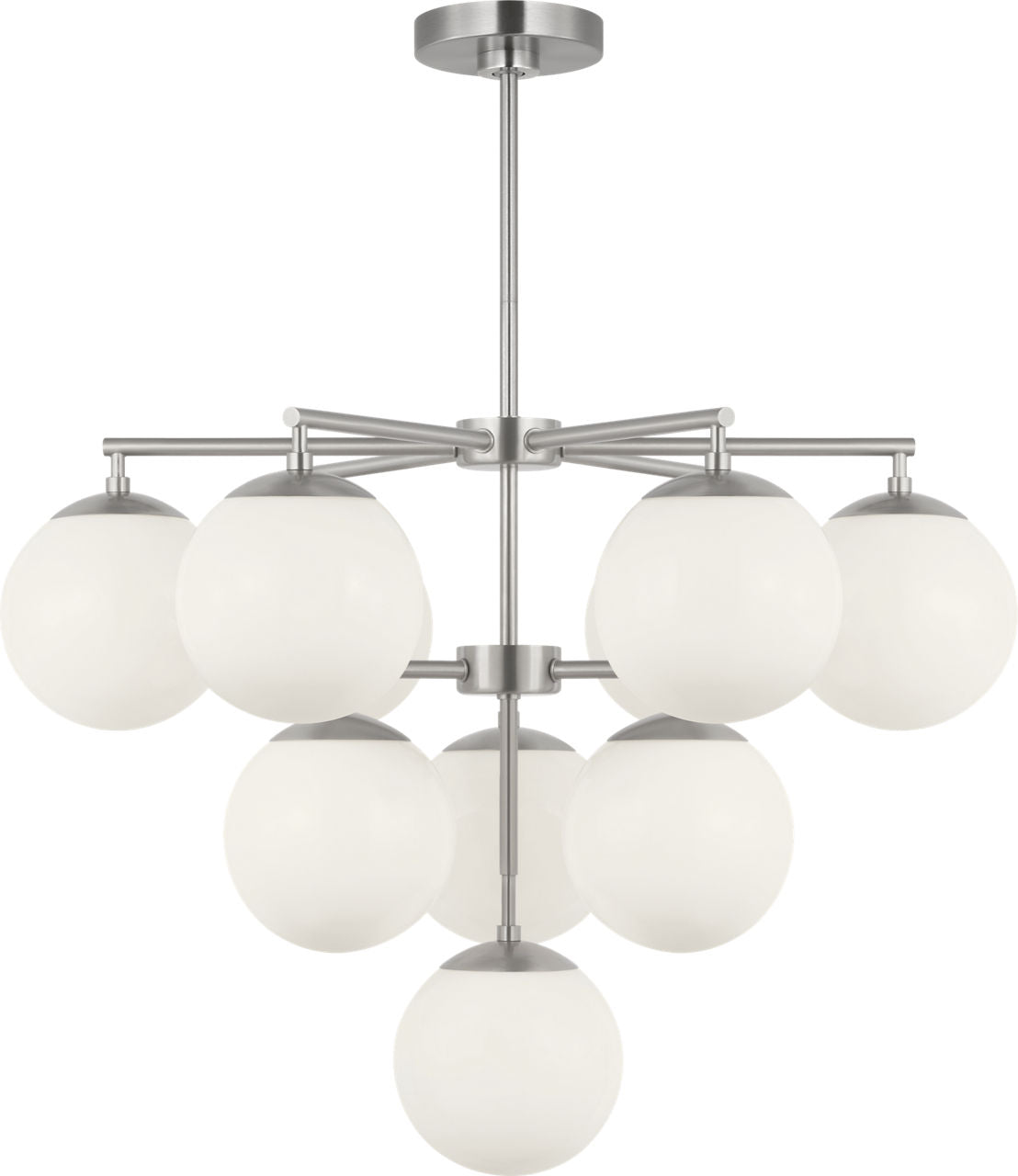 Generation Lighting GLC18010BN Nube 10 light brushed nickel chandelier