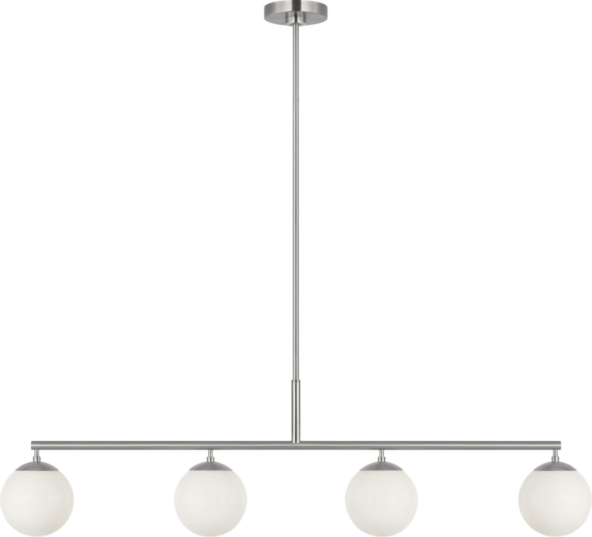 Generation Lighting GLC1814BNE Nube 4 light brushed nickel linear chandelier ceiling light
