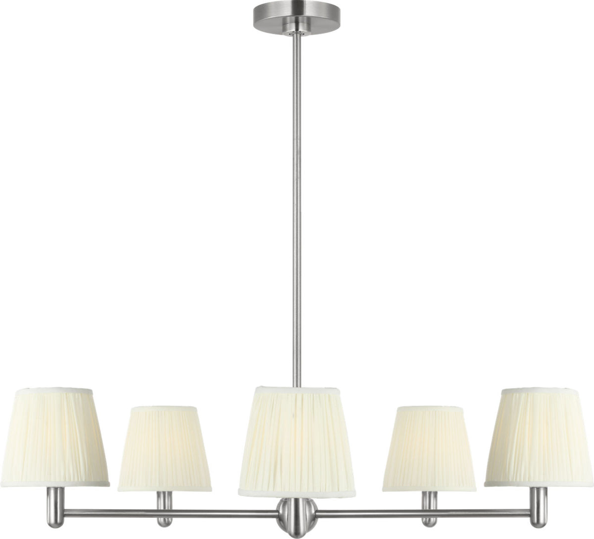 Generation Lighting GLC1865BNE Vilera 5 light brushed nickel chandelier ceiling light