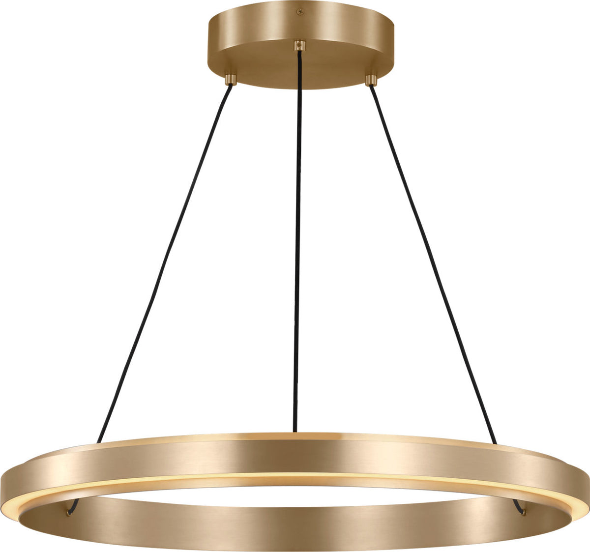 Generation Lighting Aro 24 LED chandelier in satin brass