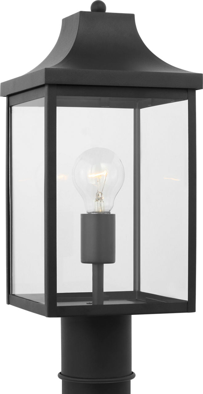 Generation Lighting Saybrook 1 light textured black post lantern