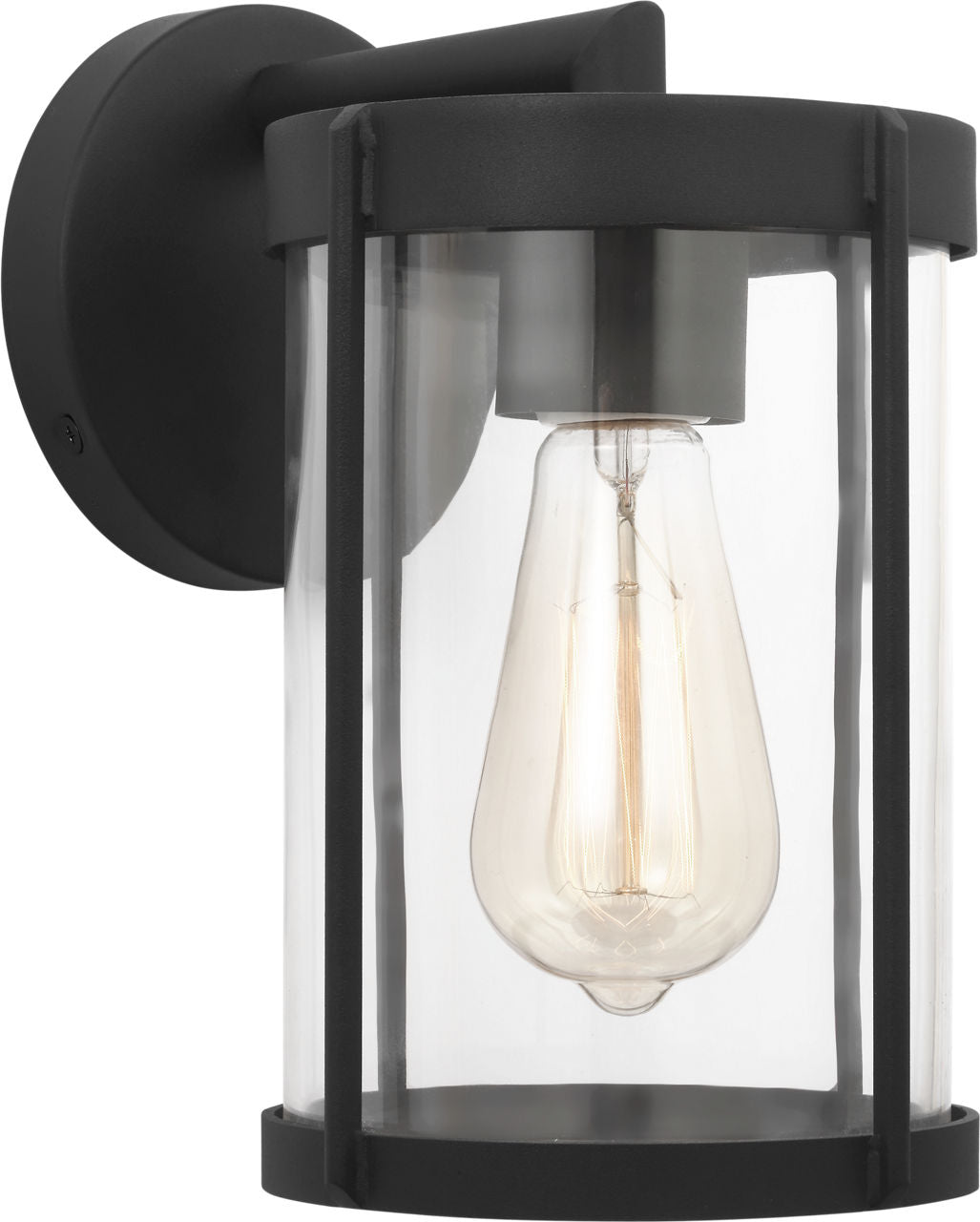 Generation Lighting GLO1091C-TXB Luning textured black outdoor wall lantern