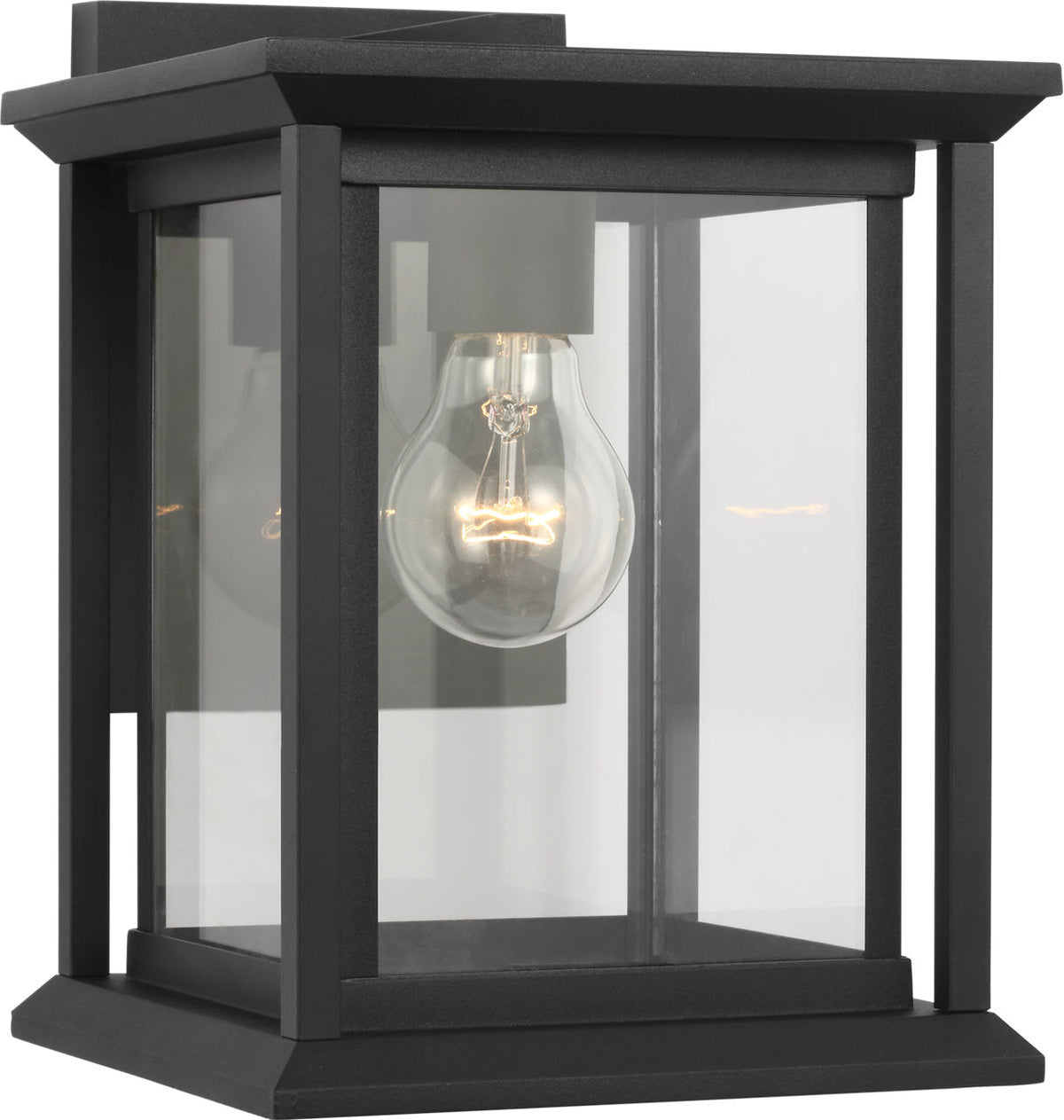 Generation Lighting Audley 1 light textured black outdoor wall lantern