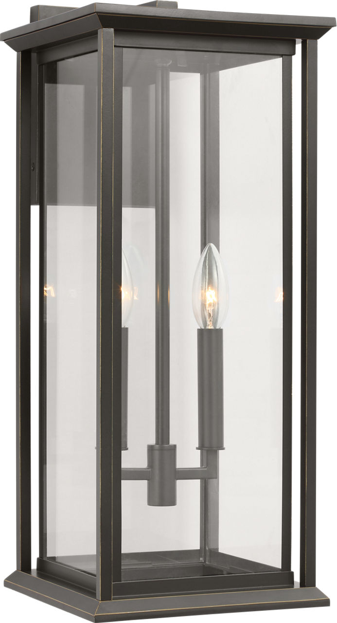 Generation Lighting Audley 2 light antique bronze outdoor wall lantern