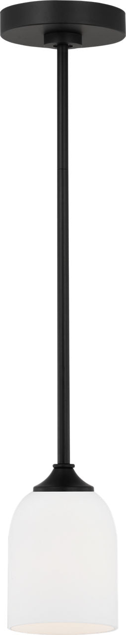Generation Lighting GLP1021EN3/MBK Emile 1 Light Midnight Black Pendant Ceiling Light