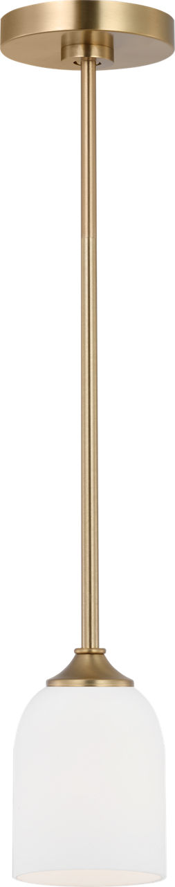 Generation Lighting GLP1021EN3/SB Emile 1 Light Satin Brass Pendant Ceiling Light