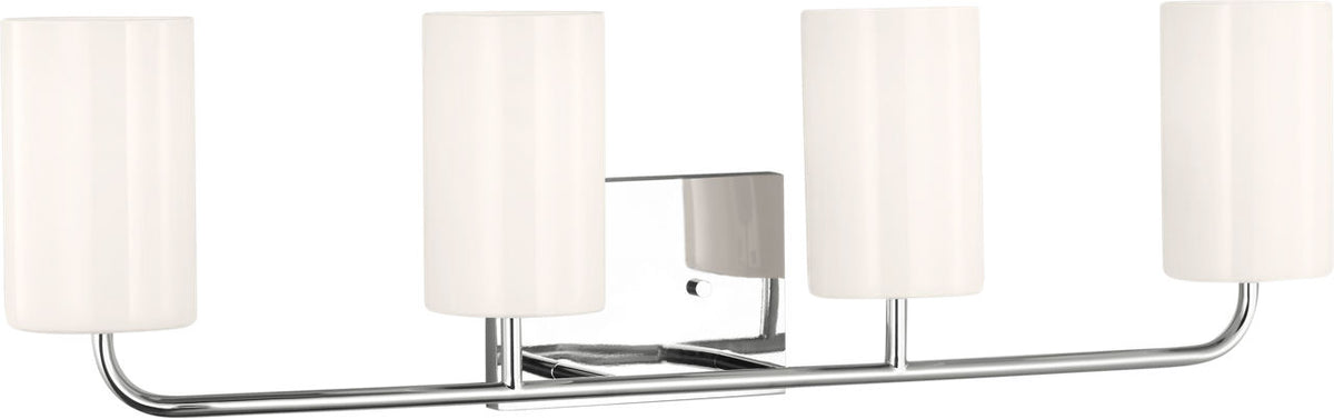 Generation Lighting GLV1004CH Rhett 4 light chrome bath vanity wall light