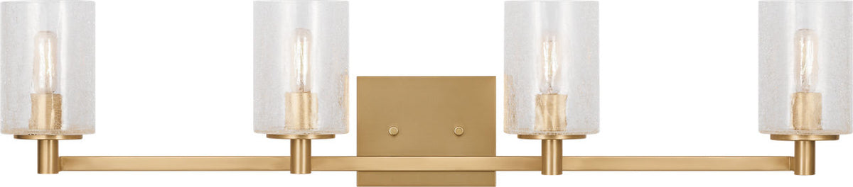 Generation Lighting Parker 4 light satin brass bath vanity wall light