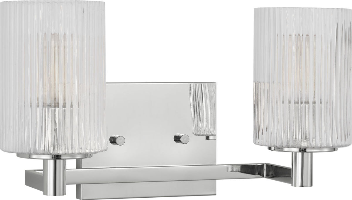 Generation Lighting Lando 2 Light Chrome Bath Vanity Wall Light