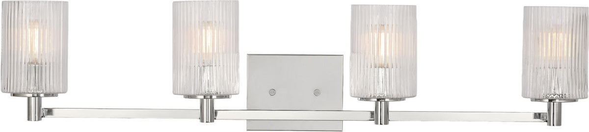 Generation Lighting GLV1044EN/CH Lando 4 Light Chrome Bath Vanity Wall Light