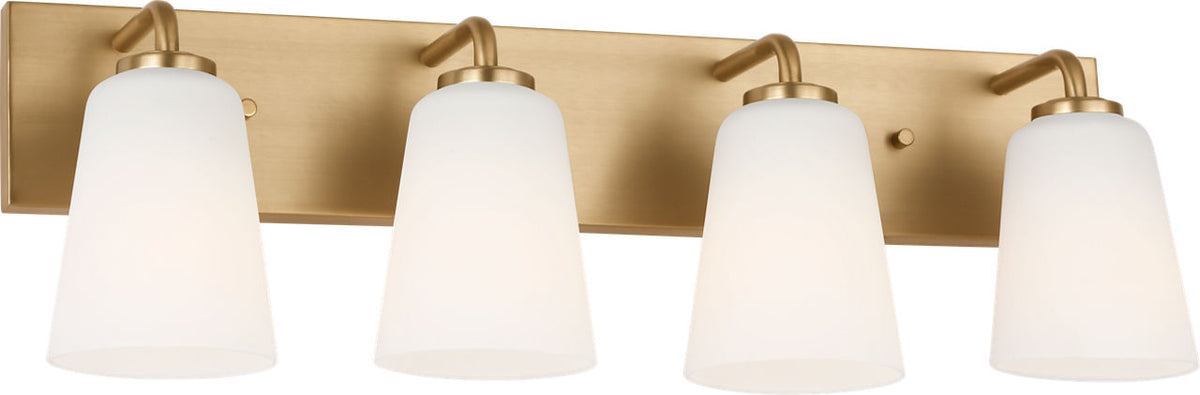 Generation Lighting Miles 4 light satin brass bath vanity wall light