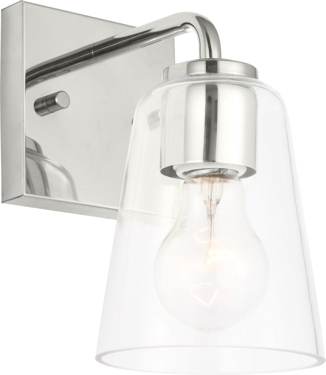 Generation Lighting GLV1061CHE Miles 1 Light Chrome Bath Vanity Wall Light