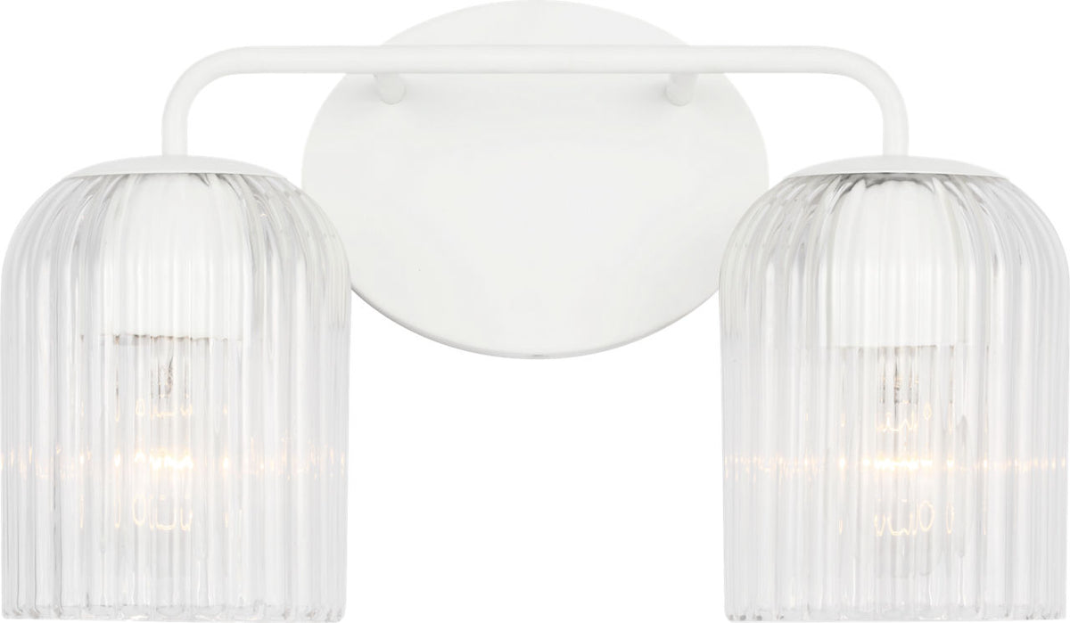 Generation Lighting GLV1132MWT Eisele 2 light matte white bath vanity wall light