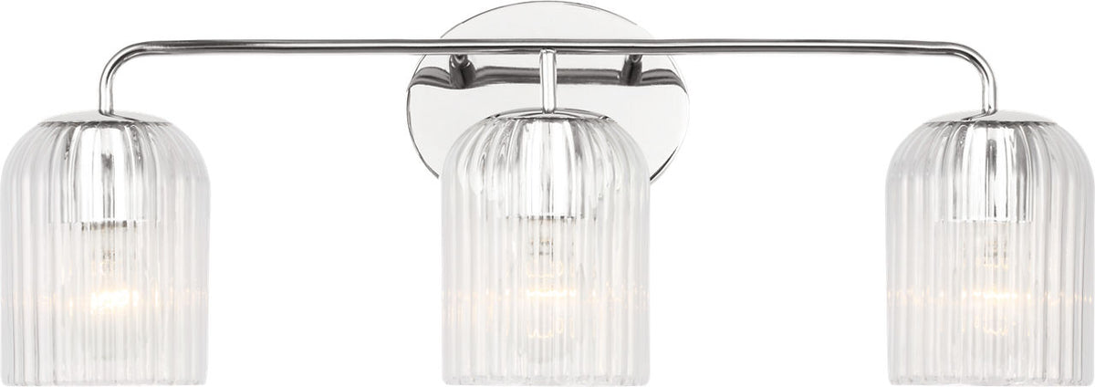 Generation Lighting GLV1133CH Eisele 3 light chrome bath vanity wall light