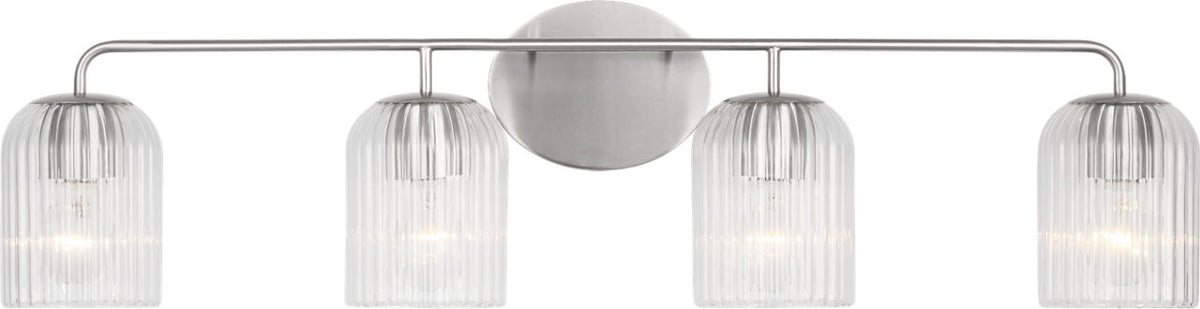 Generation Lighting GLV1134BS Eisele 4 light brushed nickel bath vanity wall light