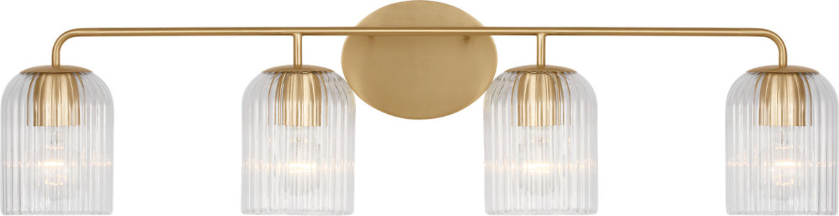Generation Lighting GLV1134SBE Eisele 4 Light Satin Brass Bath Vanity Wall Light