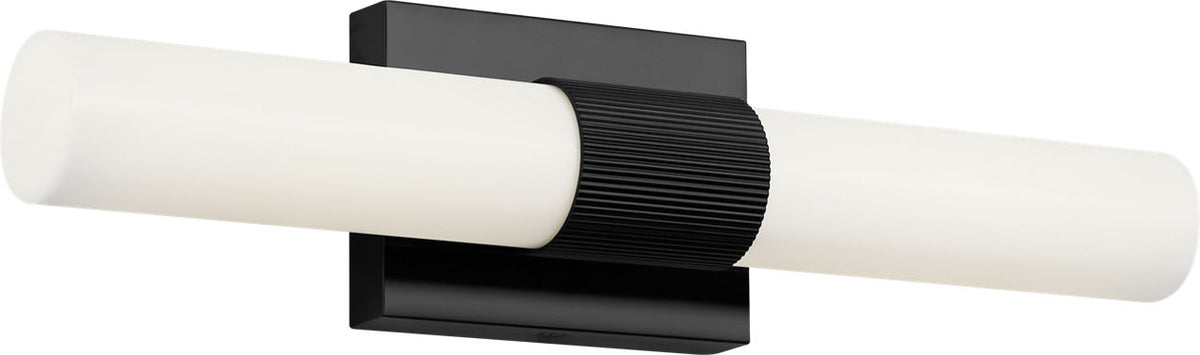 Generation Lighting Sarco 18 LED vanity wall light in Midnight Black