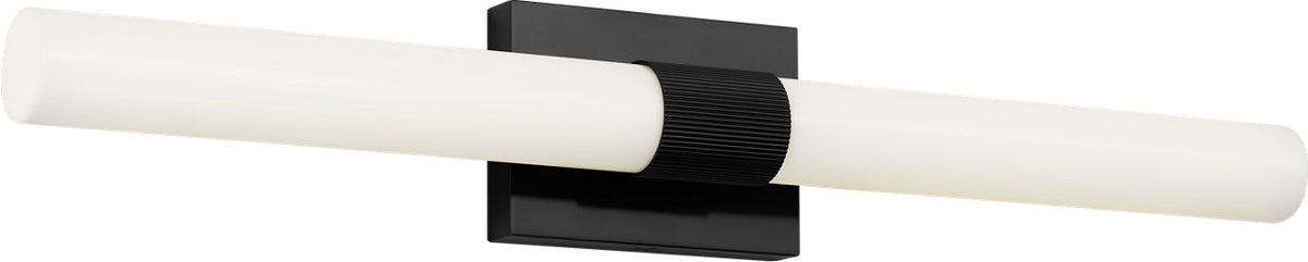 Generation Lighting Sarco 30 LED vanity wall light in midnight black