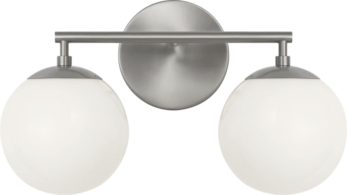 Generation Lighting GLV1842BN Nube 2 Light Brushed Nickel Bath Vanity Wall Light