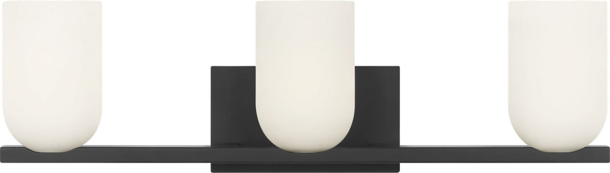 Generation Lighting GLV1973MBKE Neblina 3 Light Midnight Black Bath Vanity Wall Light