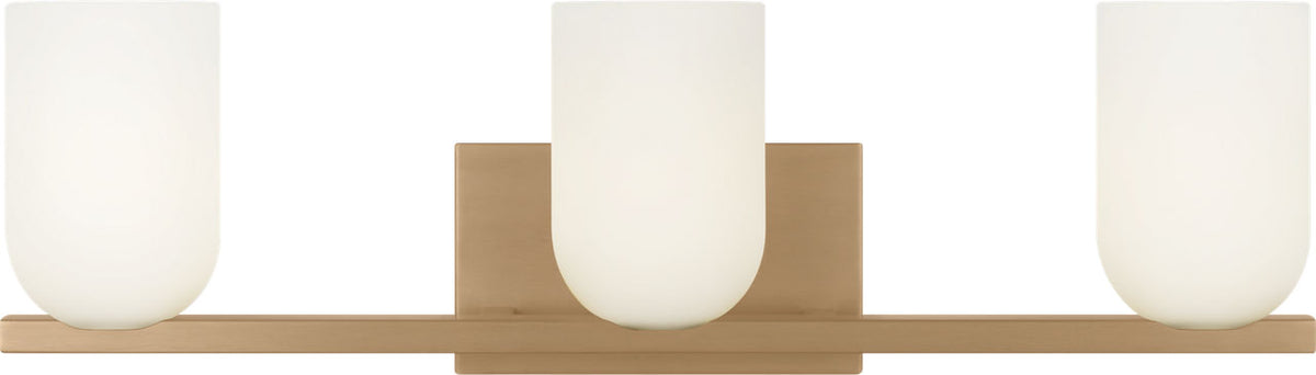 Generation Lighting GLV1973SBE Neblina 3 Light 22 inch Satin Brass Bath Vanity Wall Light