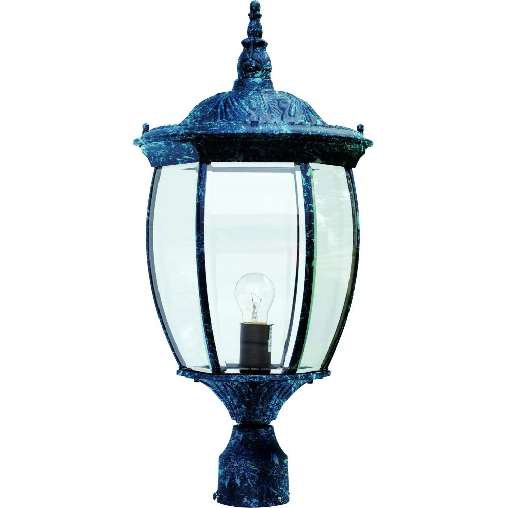 Dabmar Lighting GM102-L6-30K-VG Led Cast Aluminum Post Top Fixture, 120V, E26, Color Temperature 3000K, Verde Green Finish