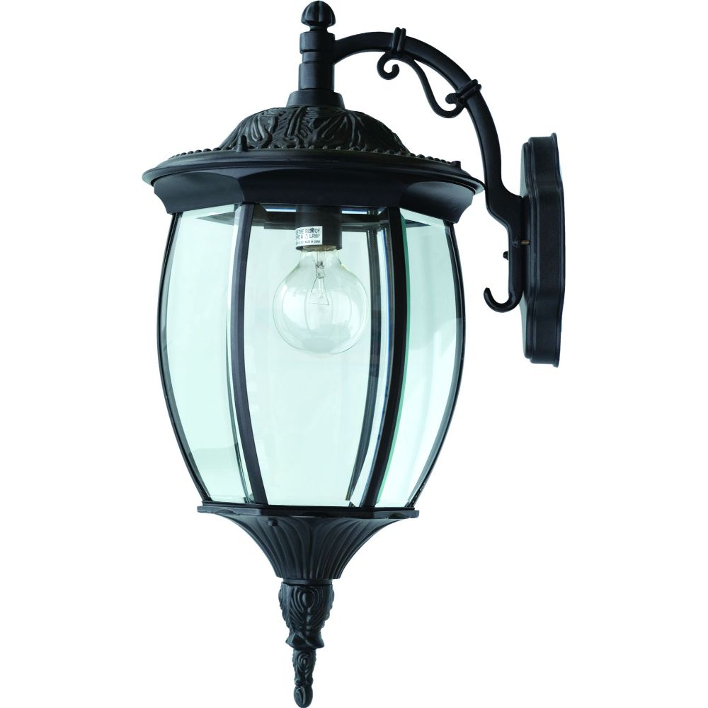 Dabmar Lighting GM106-B Powder Coated Cast Aluminum Wall Light Fixture, Black Finish