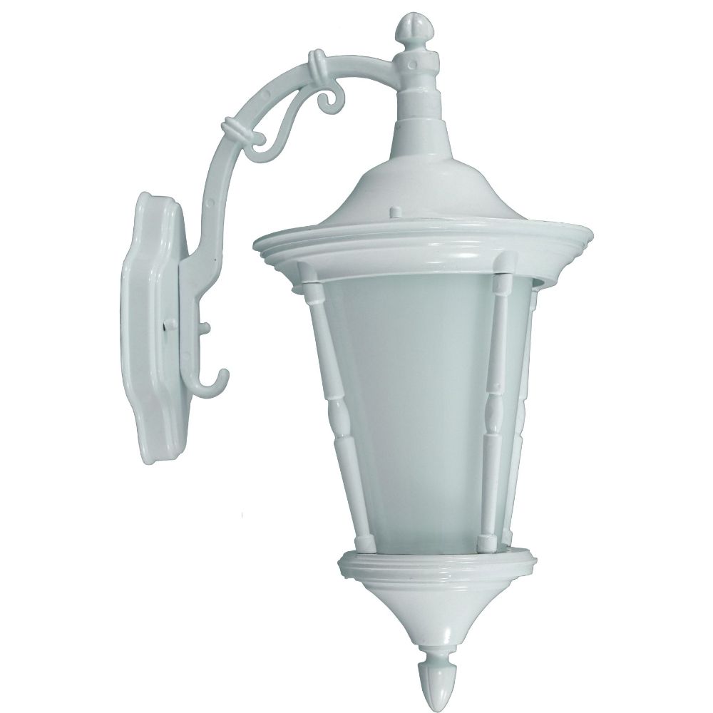 Dabmar Lighting GM116-W Powder Coated Cast Aluminum Wall Light Fixture, White Finish