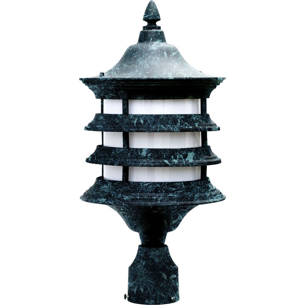 Dabmar Lighting GM182-VG Powder Coated Cast Aluminum Post Top Light Fixture, Verde Green Finish