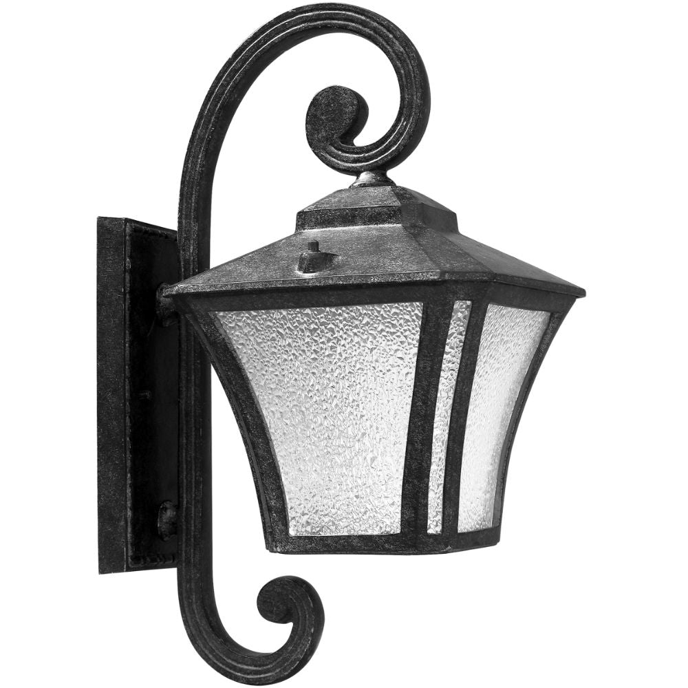 Dabmar Lighting GM210-L12-RGBW-B Cast Aluminum E26 Wall Fixture, 85V-265V, Color Temperature RGBW, Black Finish